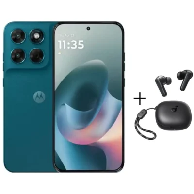 Motorola G77 5G 256GB 8GB RAM PANTONE Shaded Spruce Dual Sim Smartphone + Soundcore R50i