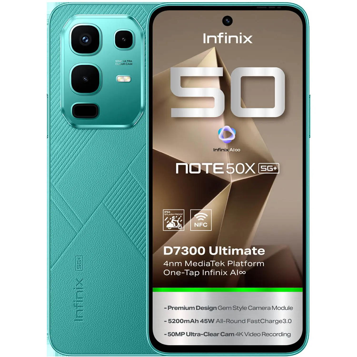 S500927389_1.webp Infinix Note 50X 5G 256GB 8GB RAM Sea Breeze Green Dual Sim - Image 1