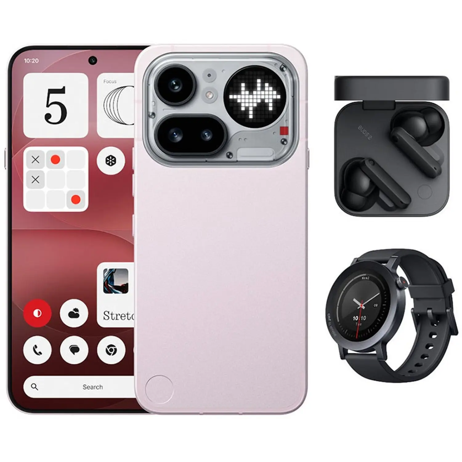 S600964391_1.webp Nothing Phone 4a Pro 5G Dual SIM Pink 12GB RAM 256GB + CMF Buds 2 + CMF Watch 3 Pro - Image 1